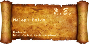Melegh Balda névjegykártya